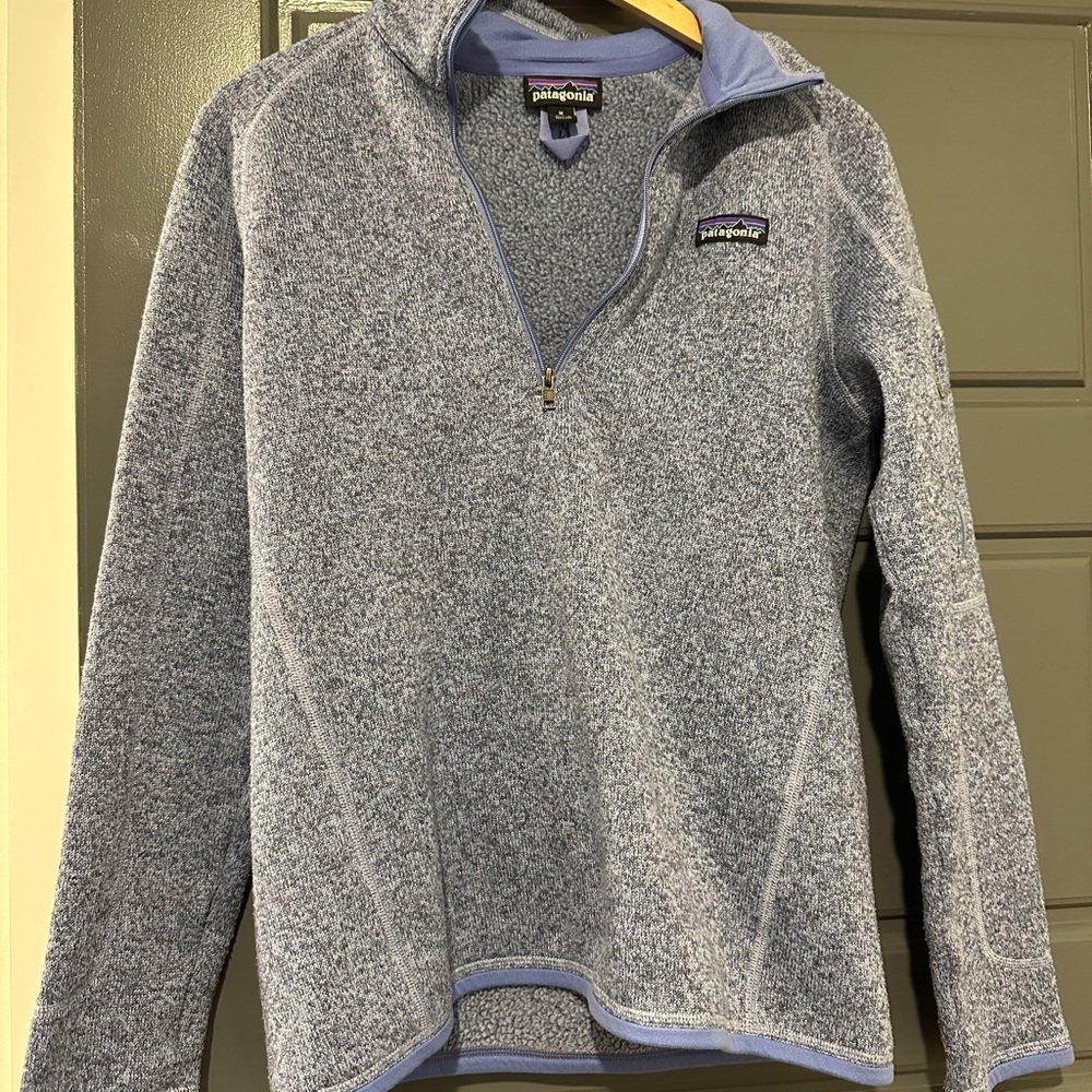 Patagonia Blue Quarter-Zip Fleece Pullover